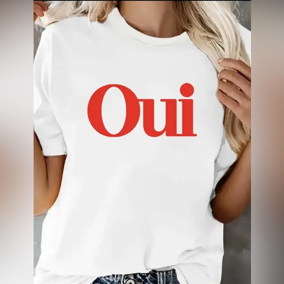 Graphic White and Red Short Sleeve Tee - Picture 1 of 7